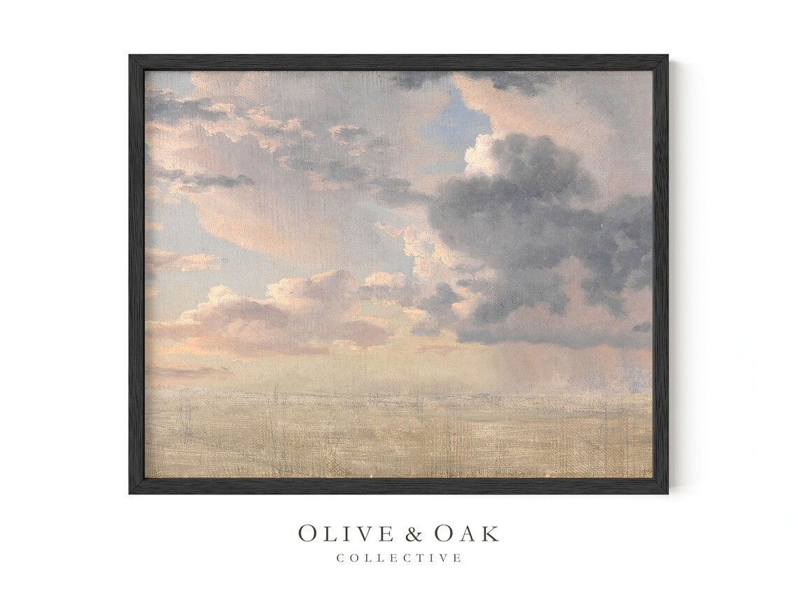 Neutral Cloud Study, Minimalist Nursery Sky Painting - Image 3