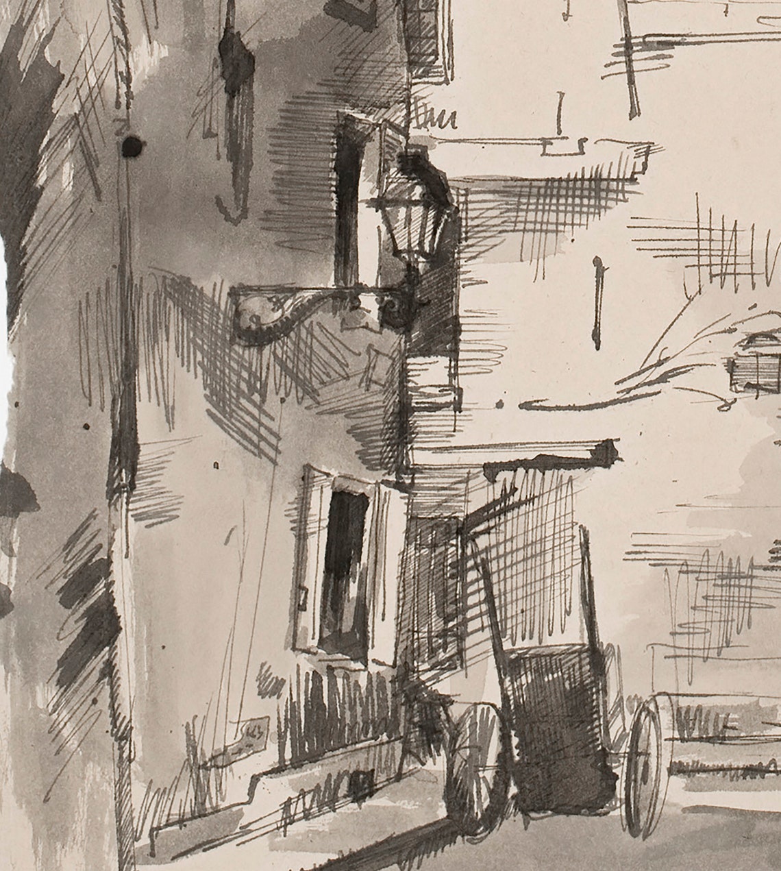 Vintage Cityscape Sketch, Poster Print - Image 4
