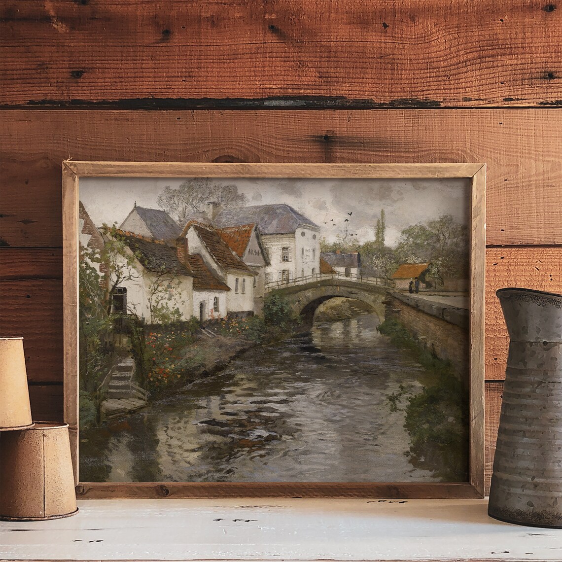 Rustic City Antique Village Art Print - Image 2