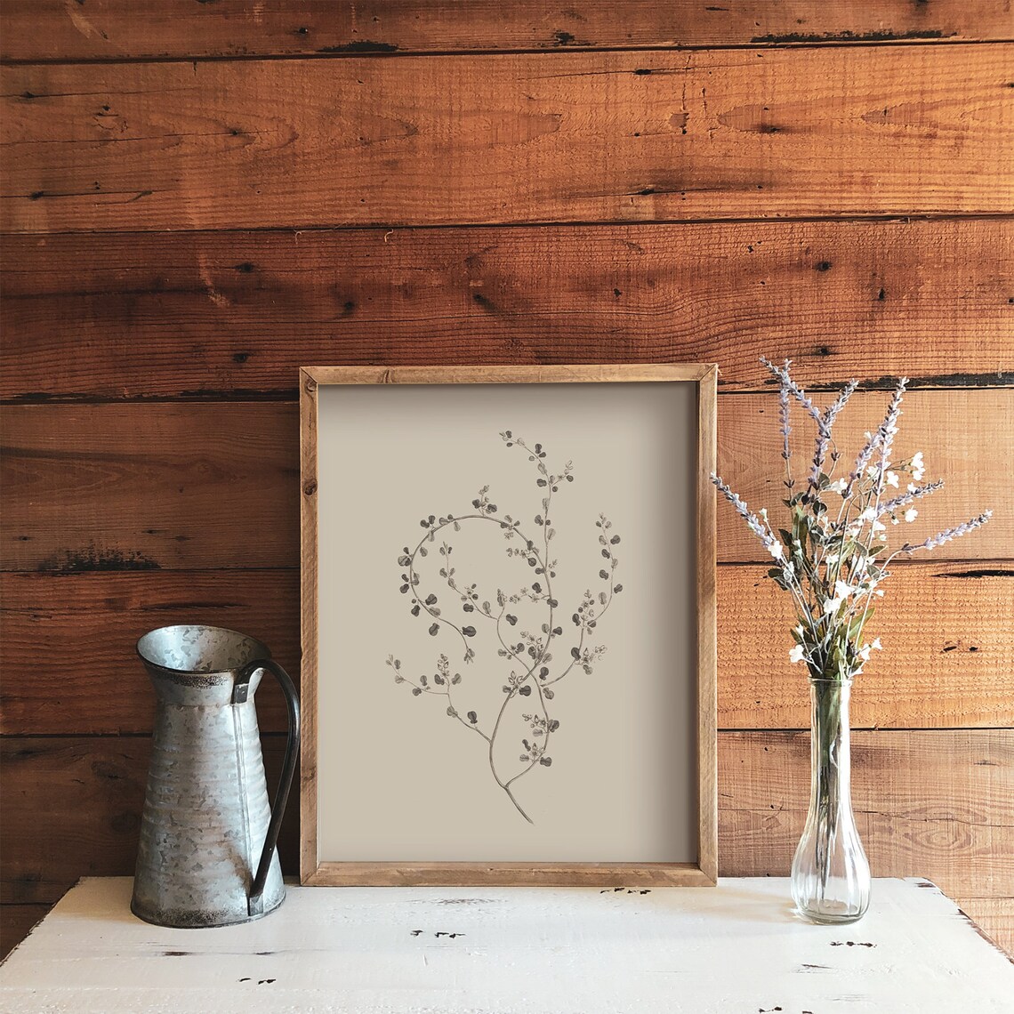 Neutral Branch Drawing Botanical Print, Simple Art - Image 2
