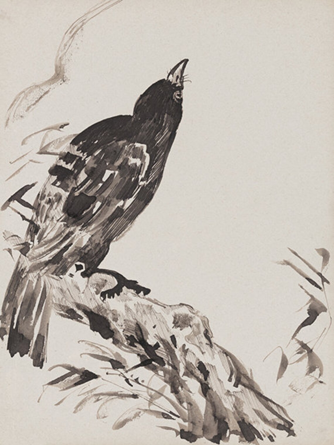 Vintage Crow Painting, Autumn Art Print - Image 4