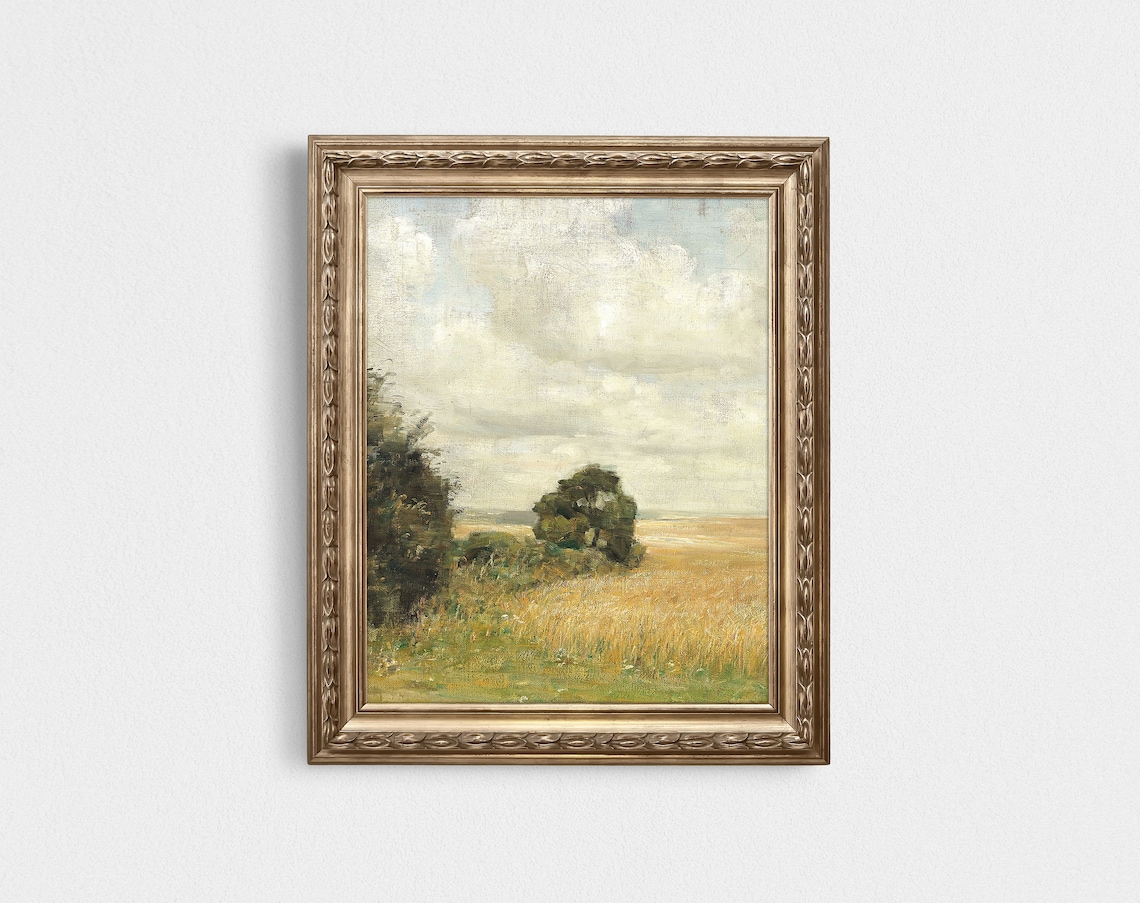 Wheat Field Painting, Farmhouse Country Decor Art Print - Image 2
