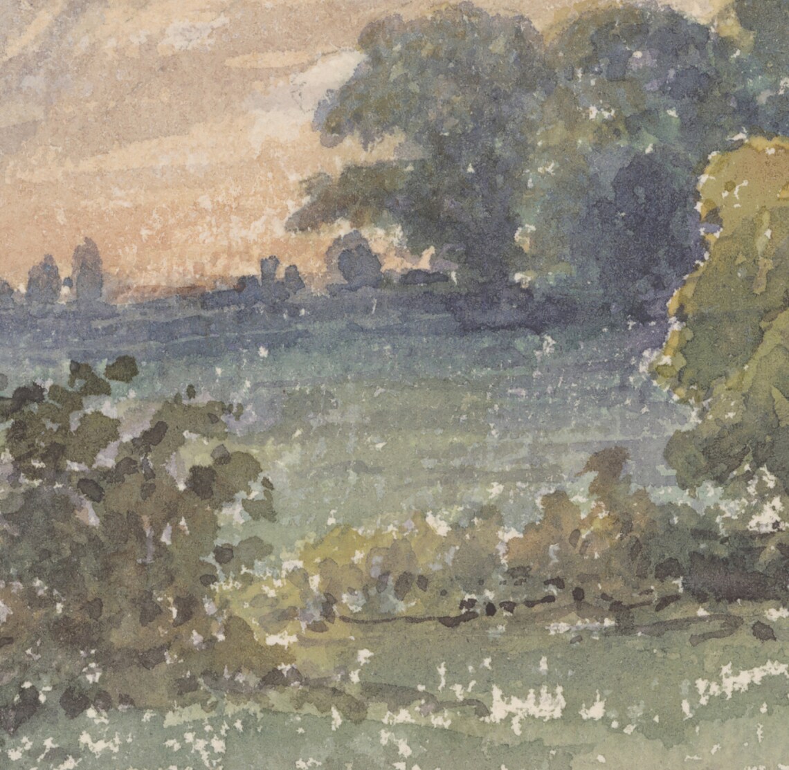 Spring Landscape Painting, Vintage Farmhouse Art Print - Image 4