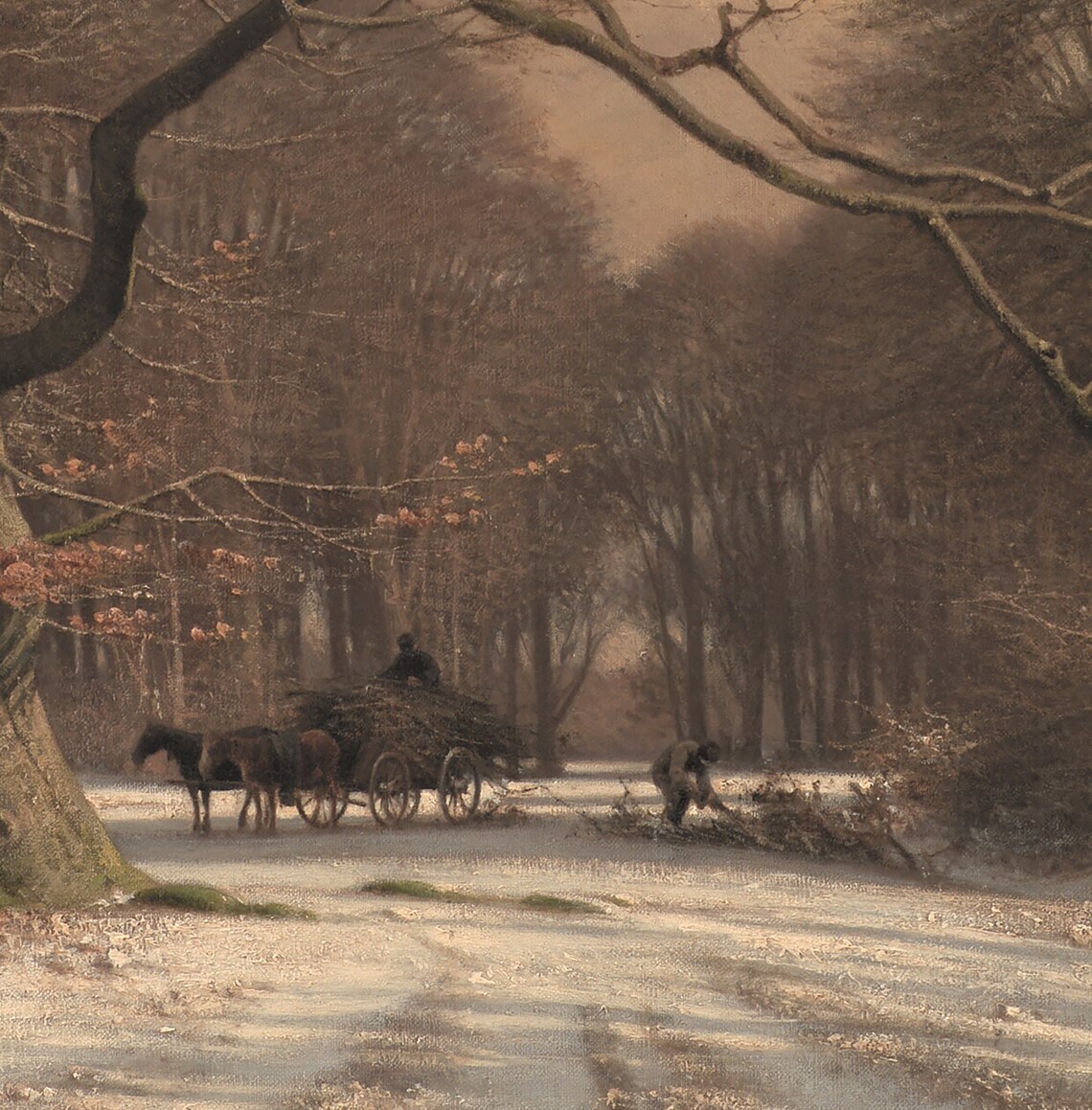 Winter Country Landscape, Vintage Farmhouse Art Print - Image 3