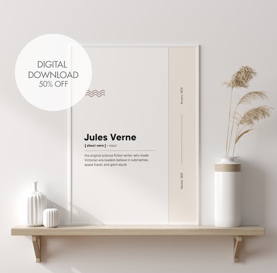 Jules Verne, Funny Gift for Book Lovers