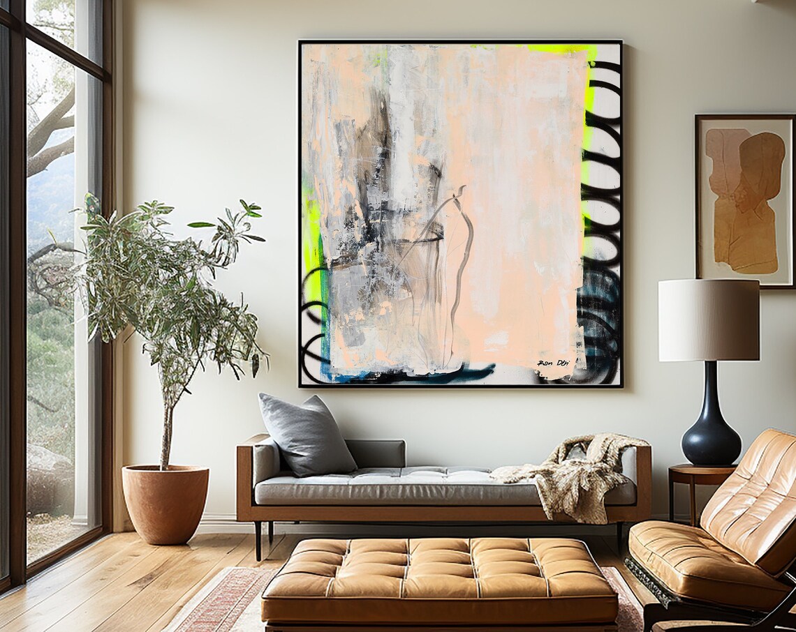 Broken Marble Minimalist Abstract Painting Print
