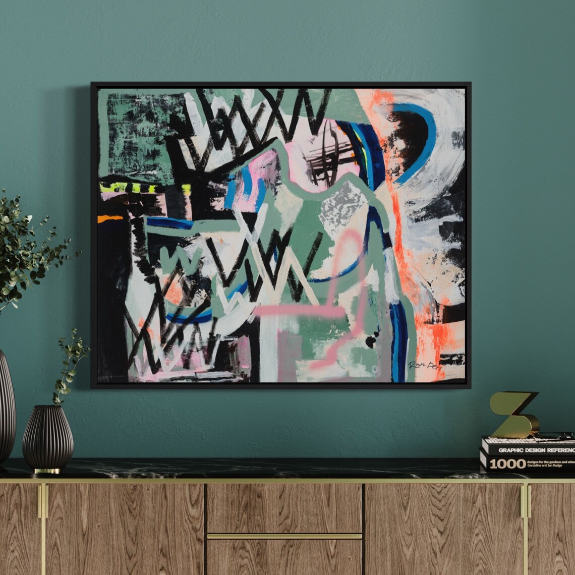 Ron Deri Abstract Composition Contemporary Art Print - Image 2