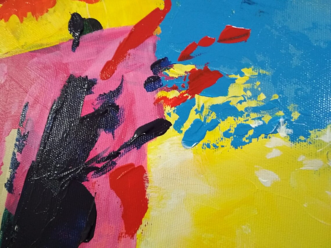 Disturbia Abstract Face Painting by Ron Deri, Art Print - Image 2