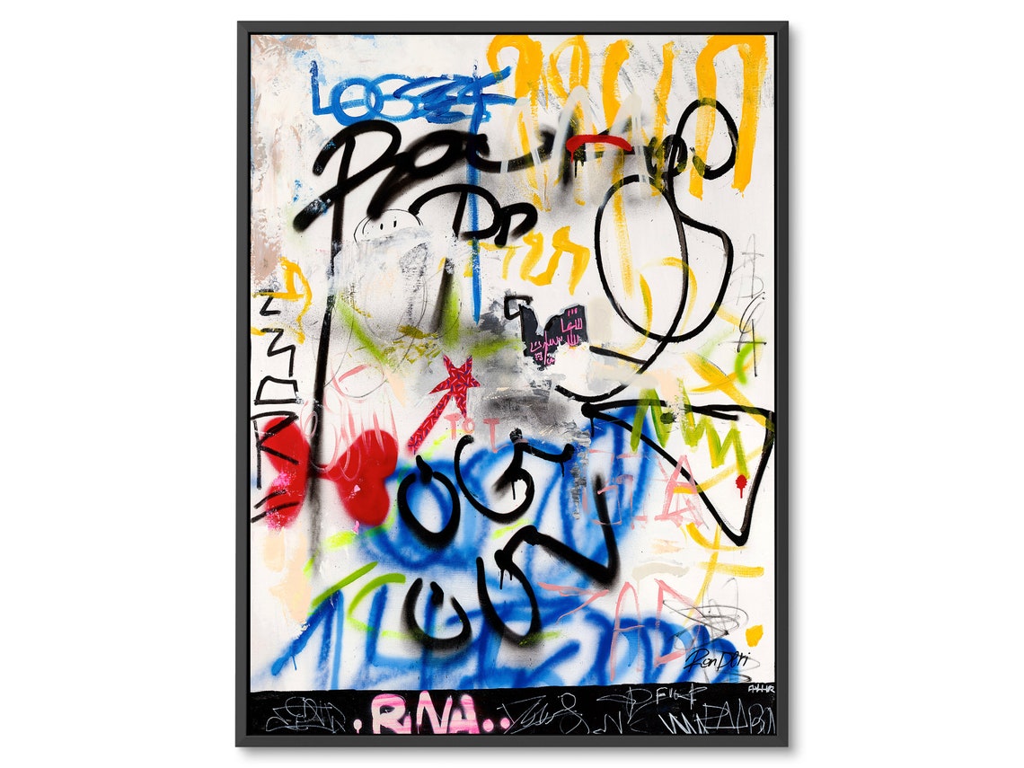 Rna Pink Black Spray Graffiti Tags Urban Street Art Spray Poster