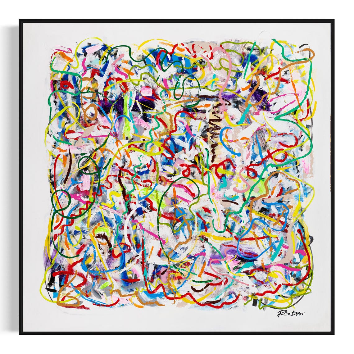 Colorful Doodle Scribble Abstract Poster Playful Hand Drawn Lines - Image 4
