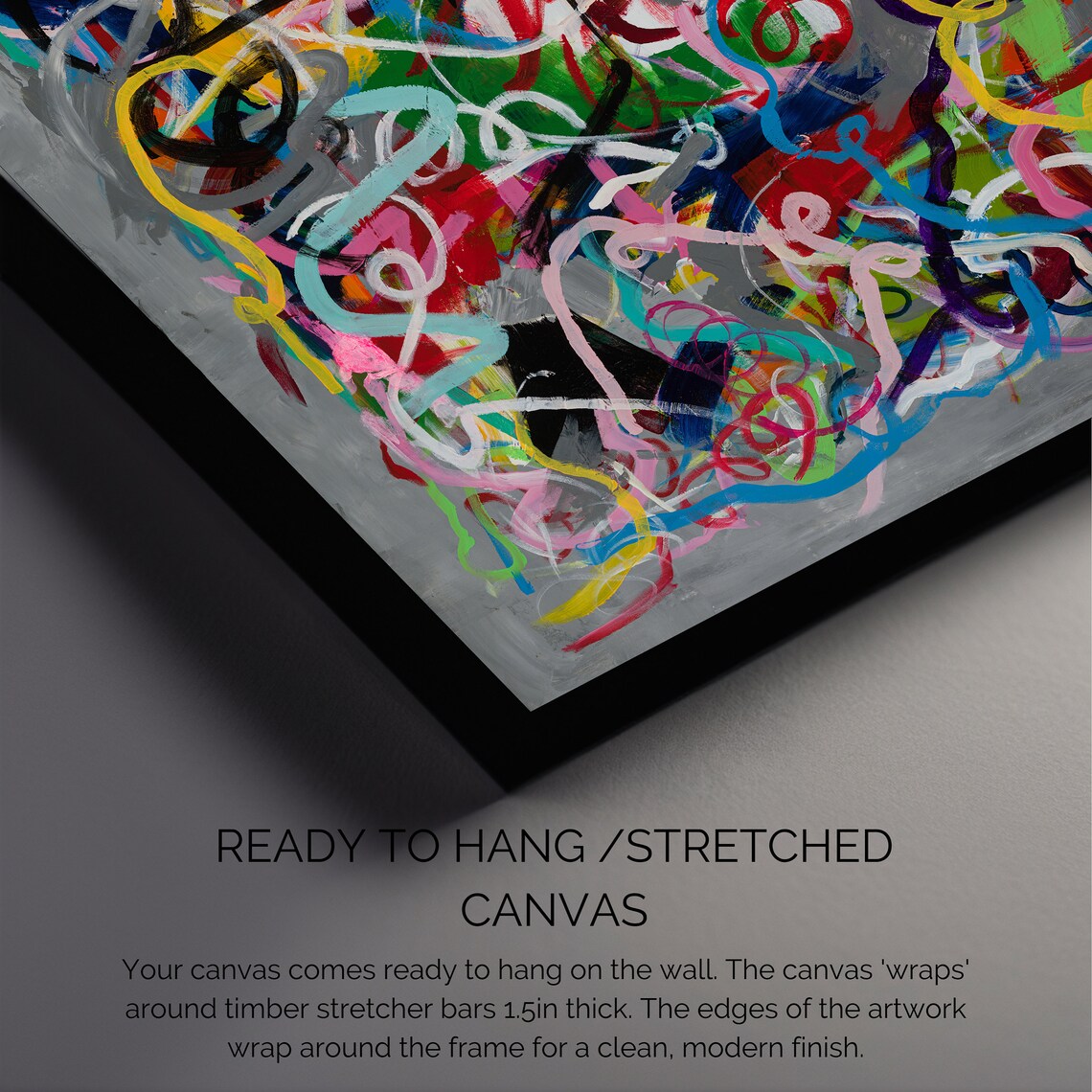 Contemporary Abstract Art Print, Modern Wide Painting - Image 3