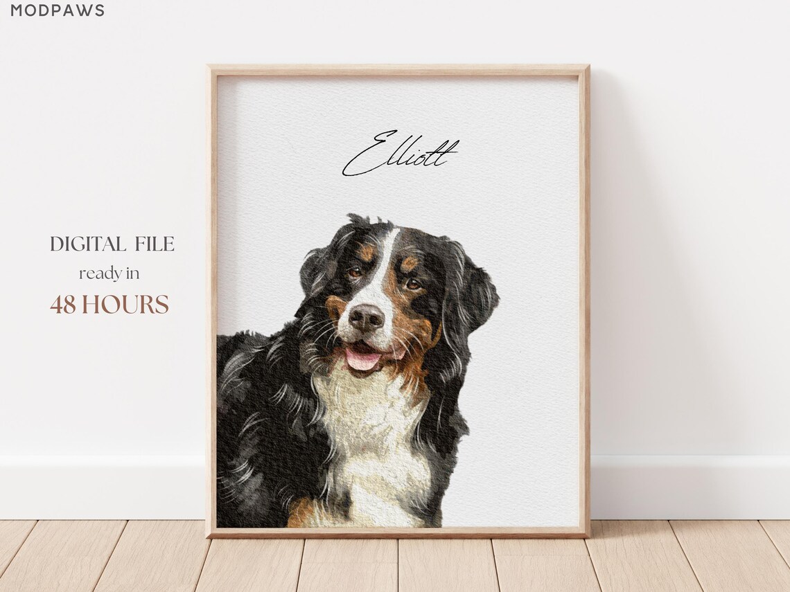 Custom Watercolor Pet Portraits, Memorial Art
