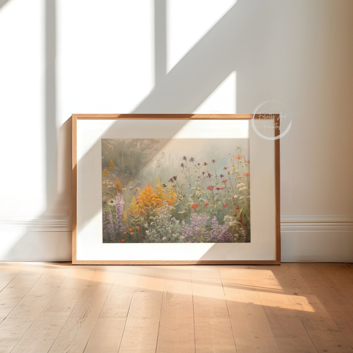 Country Garden Wildflower Meadow Painting Vintage Floral Poster - Image 6