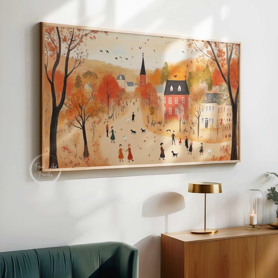 Cozy Autumn Landscape Art, Cottagecore Wall Art - Image 3