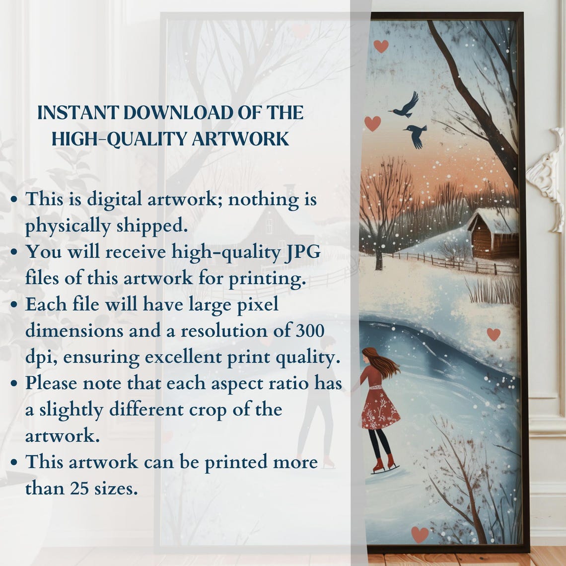 Cute Valentines Day Wall Art Couple Valentines Day Art Valentines Day Painting Romantic - Image 2