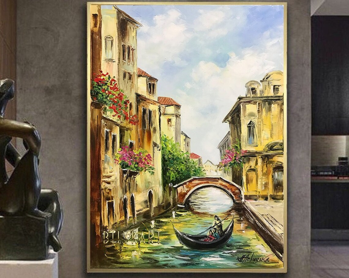 Venice, Italy Oil Painting, Venetian Landscape Art Print