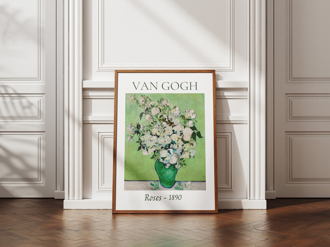Van Gogh Roses Vintage Botanical Art Print - Image 4