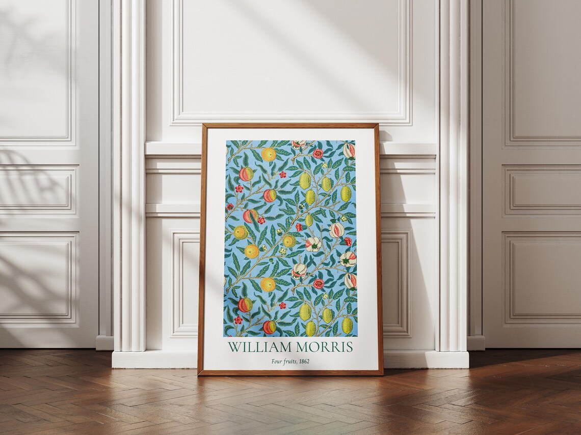 William Morris Print William Morris Poster Morris Exhibition Print Pattern Wall Decor Four Fruits Pattern Fruit Art Print Art Nouveau - Image 2