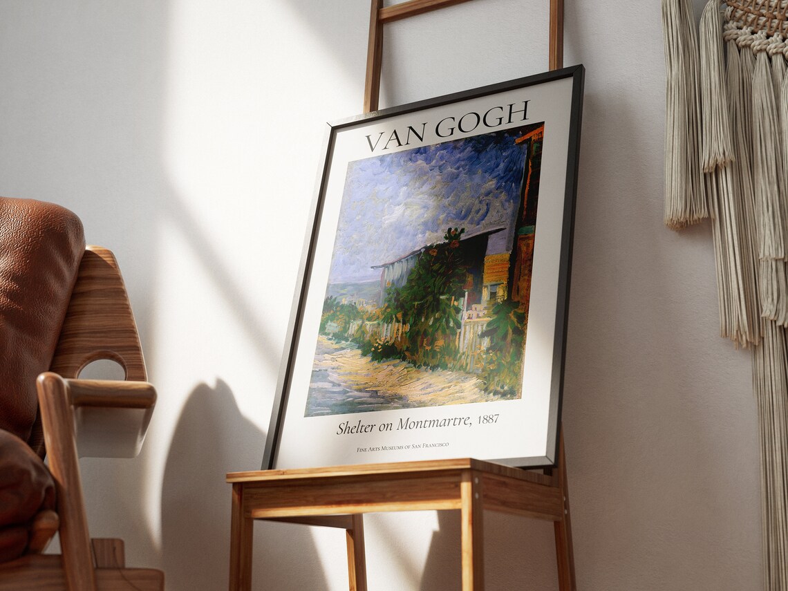 Van Gogh Shelter on Montmartre Paris Street 1887 Exhibition Art Poster - Image 7