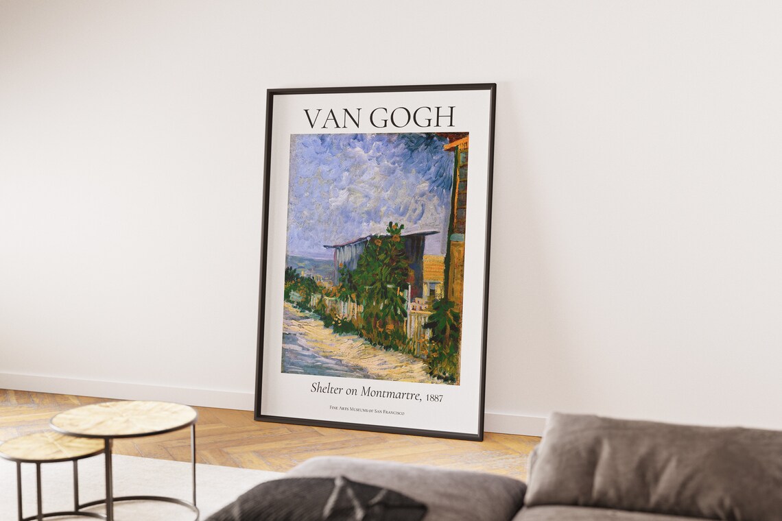 Van Gogh Shelter on Montmartre Paris Street 1887 Exhibition Art Poster - Image 2