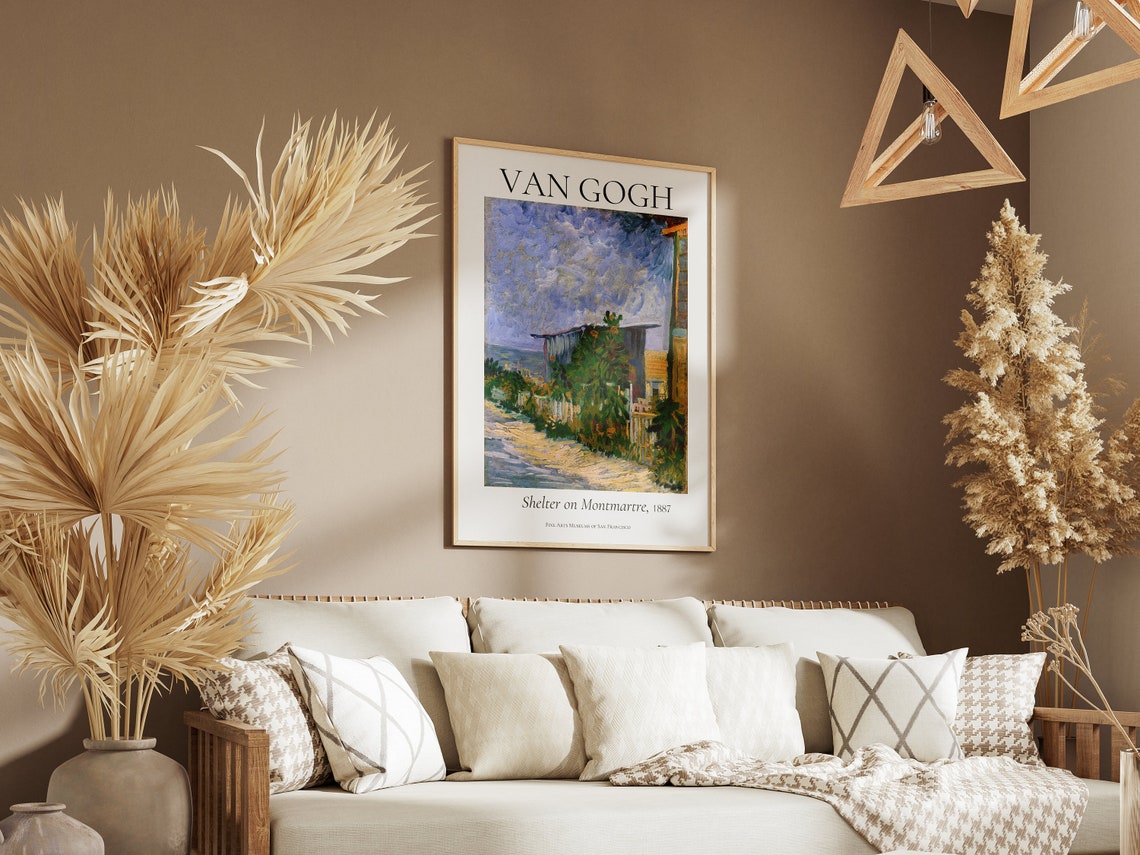 Van Gogh Shelter on Montmartre Paris Street 1887 Exhibition Art Poster - Image 3