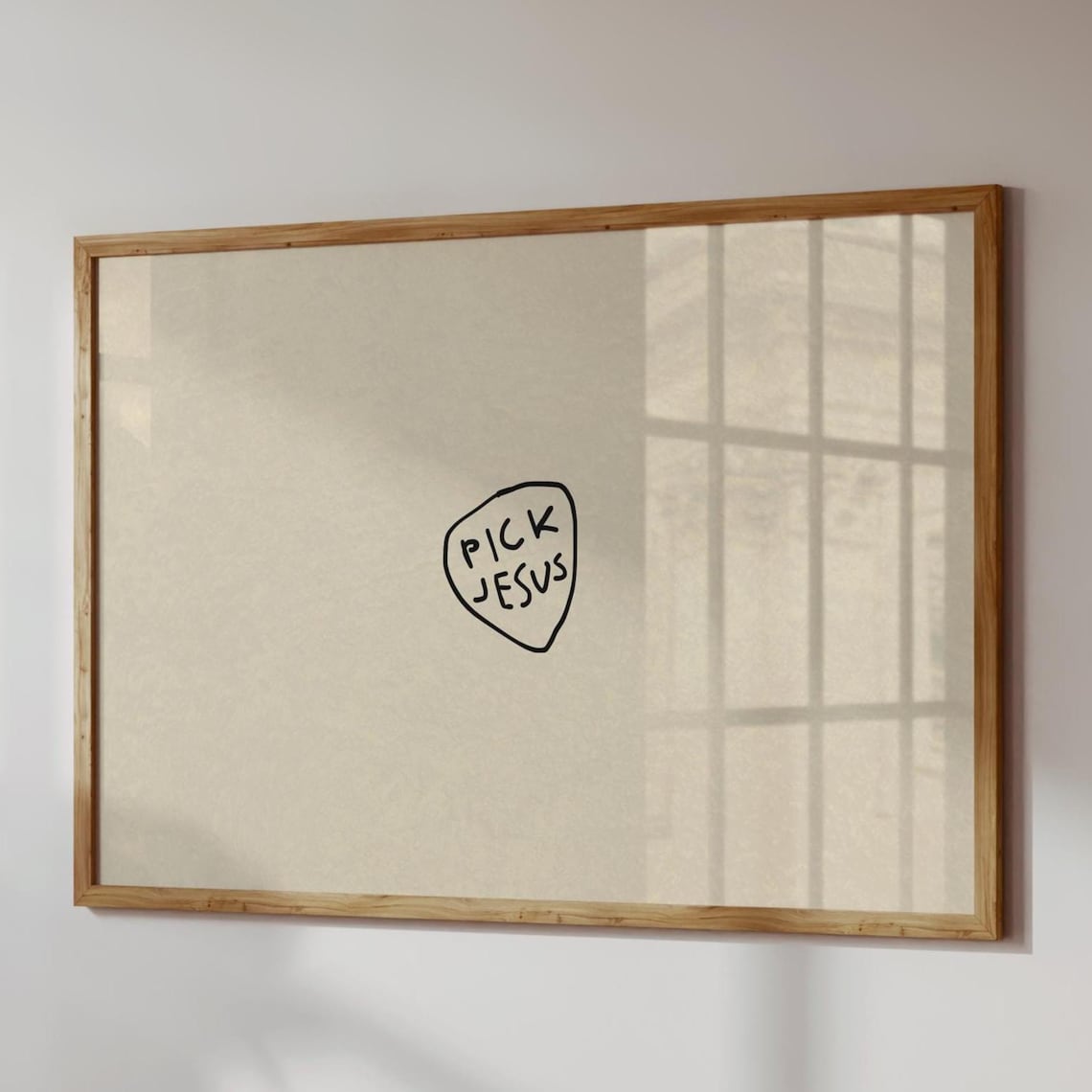 Pick Jesus Guitar Print, Funny Christian Poster