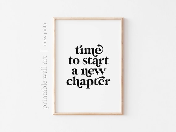 New Chapter Positive Affirmation Poster, Typography