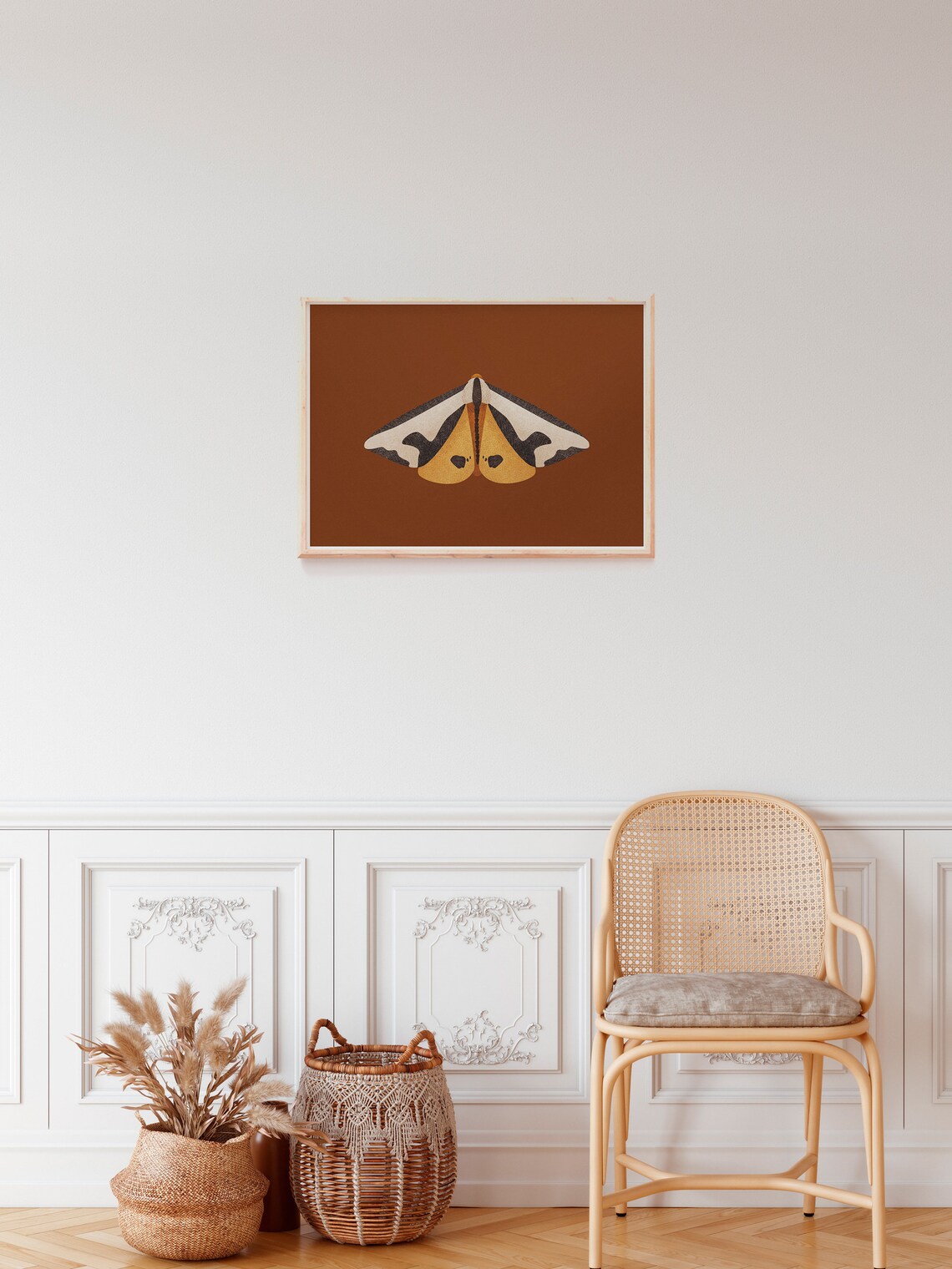 Moth Illustration Art Print, Modern Wildlife Decor - Image 2