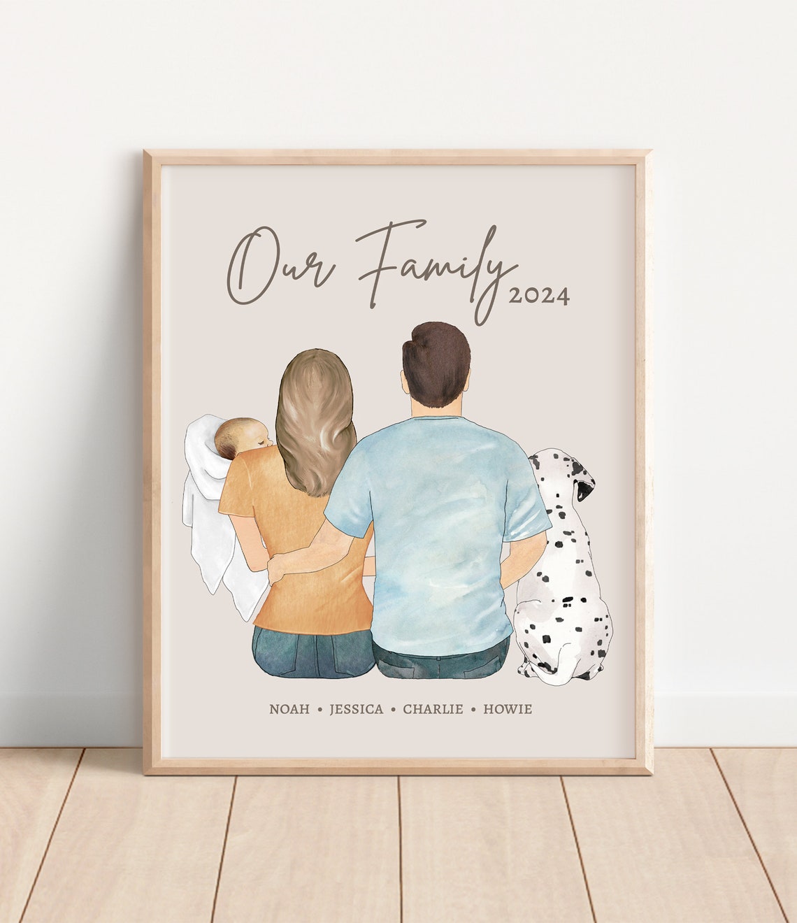 New Parent Gift Idea First Time Mom Keepsake Print Personalized For 1st Time Mom 1st Mothers Day Gift Portrait Family Portrait