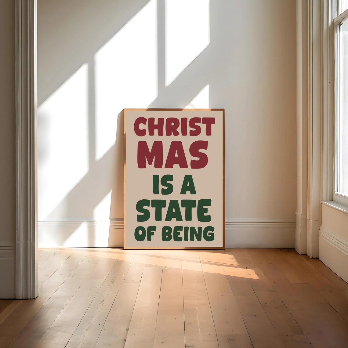 Merry Christmas Quote, Minimalist Winter Poster - Image 4