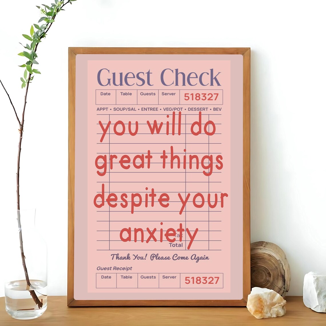 You Will Do Great Things Despite Your Anxiety, Affirmation Print - Image 3