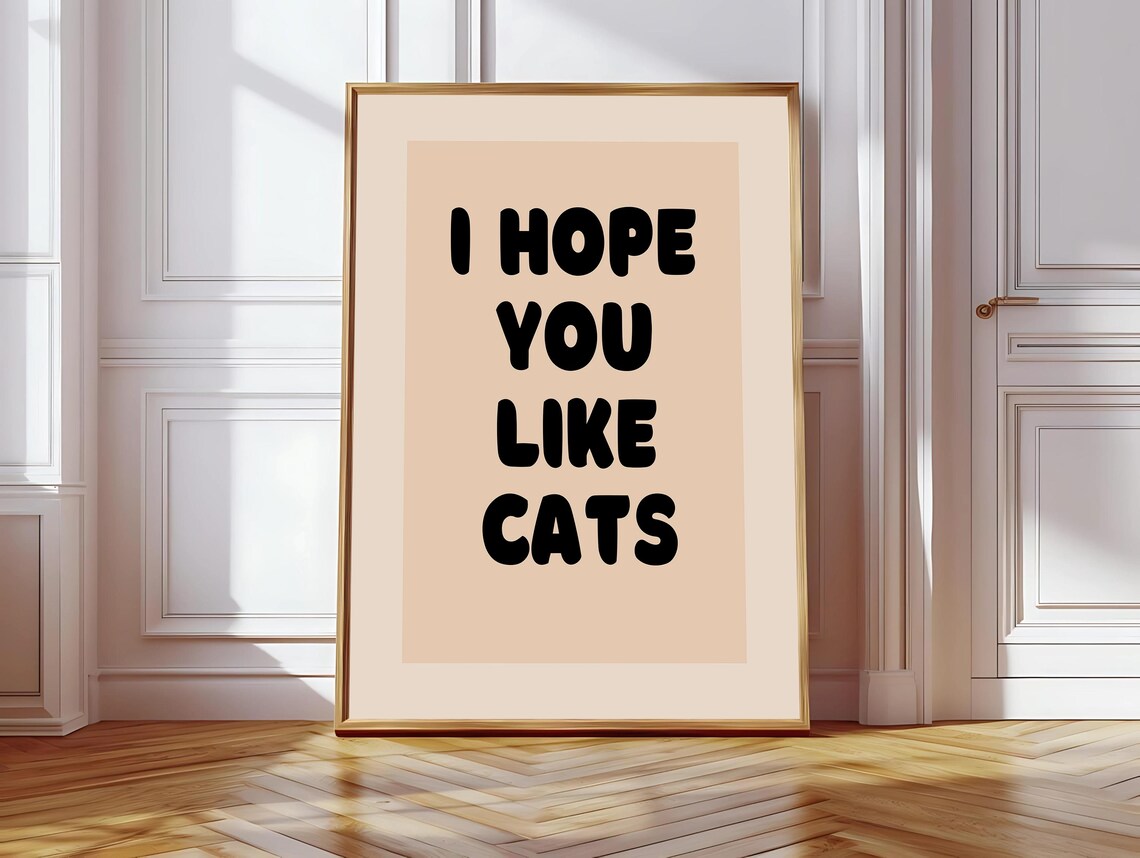 Cat Mom Funny Apartment Living Room Decor