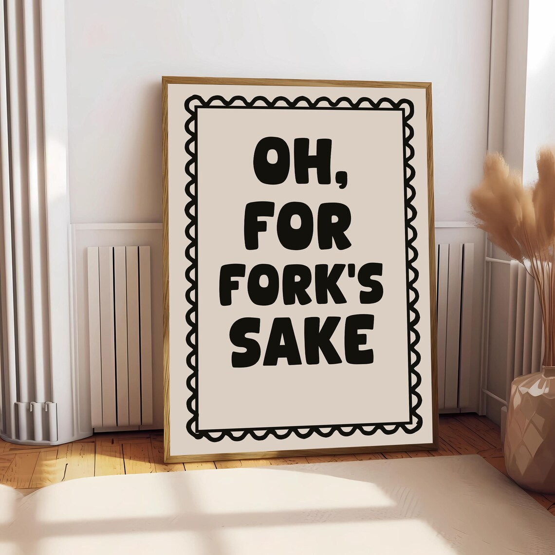 Oh For Forks Sake, Funny Retro Kitchen Quote - Image 2