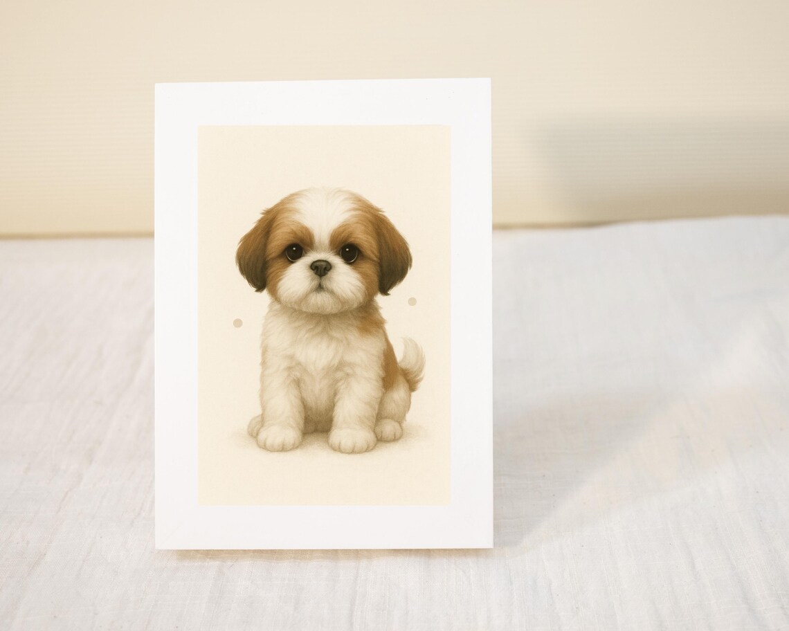Shih Tzu Cute Puppy Dog Nursery Wall Art Print - Image 3