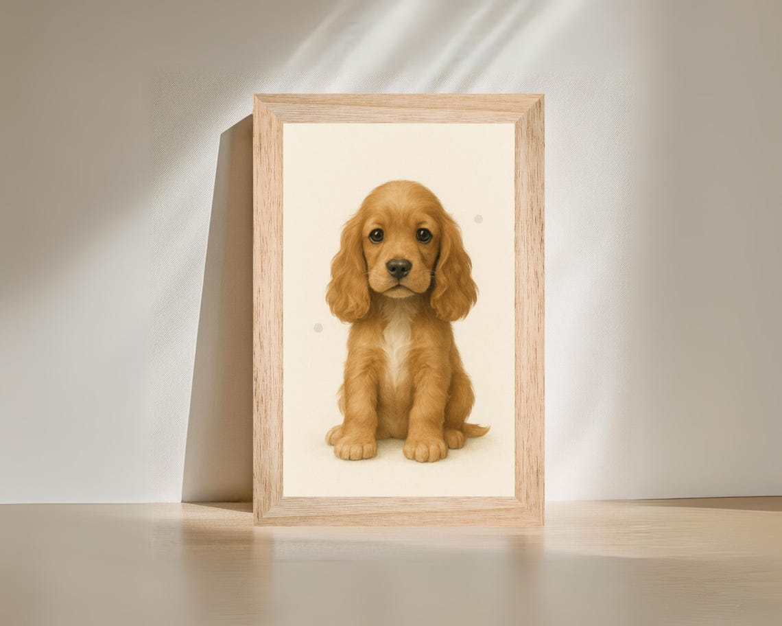 Cocker Spaniel Cute Puppy Dog Art Print