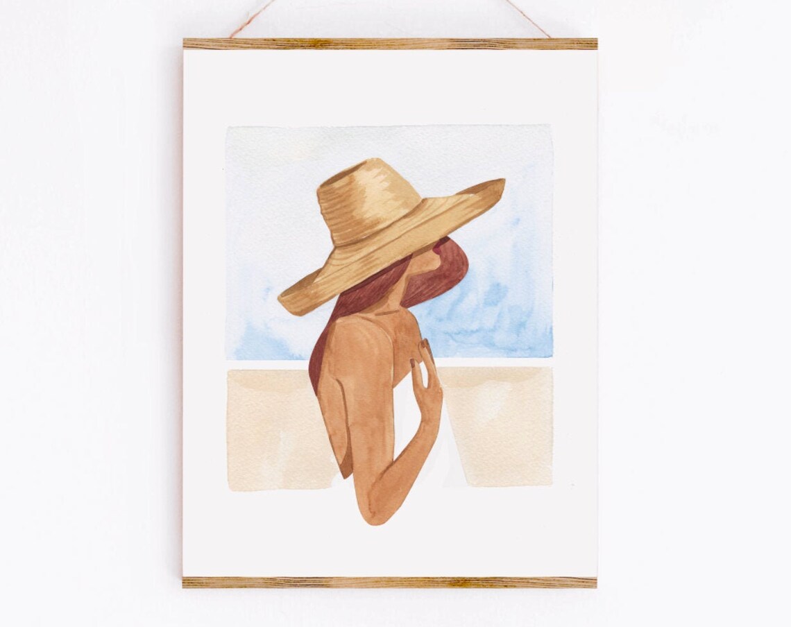 Emmeline Fashion Portrait Watercolor Art Print