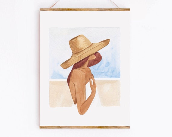 Emmeline Fashion Portrait Watercolor Art Print