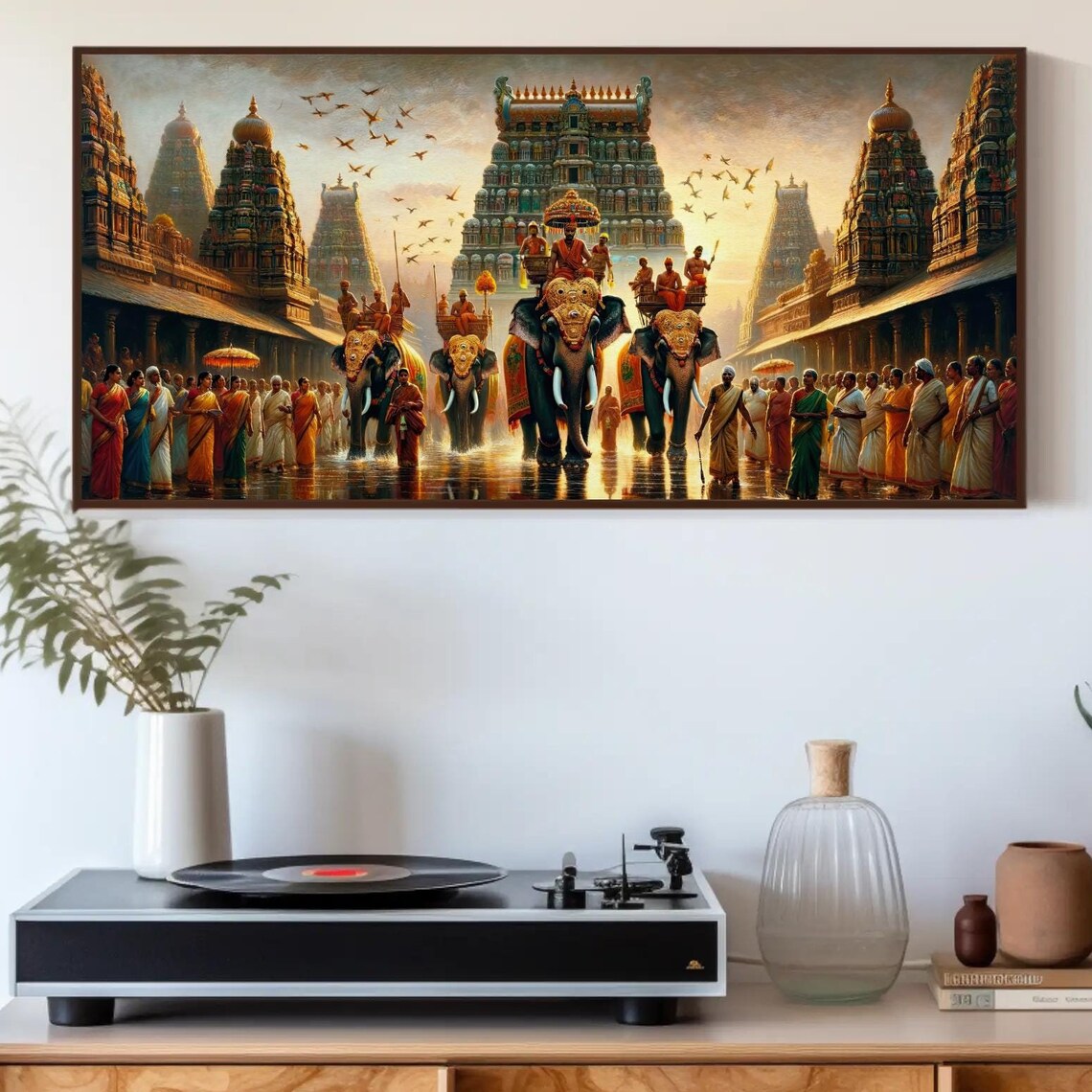 Temple Festival In Southern India, Indian Art Print