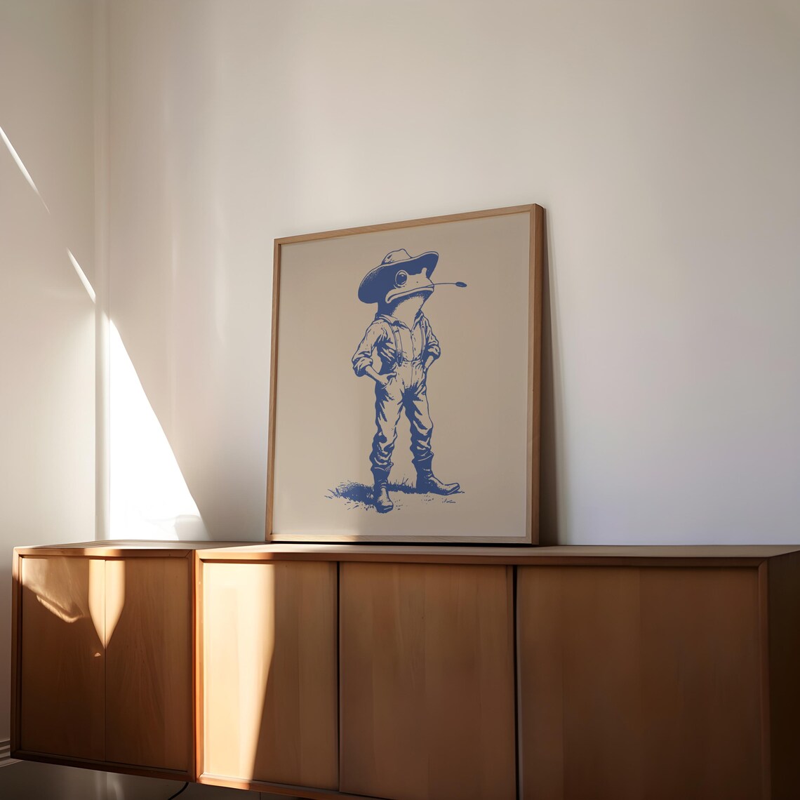 Cowboy Frog Farmer Poster, Southwest Desert Humor - Image 4