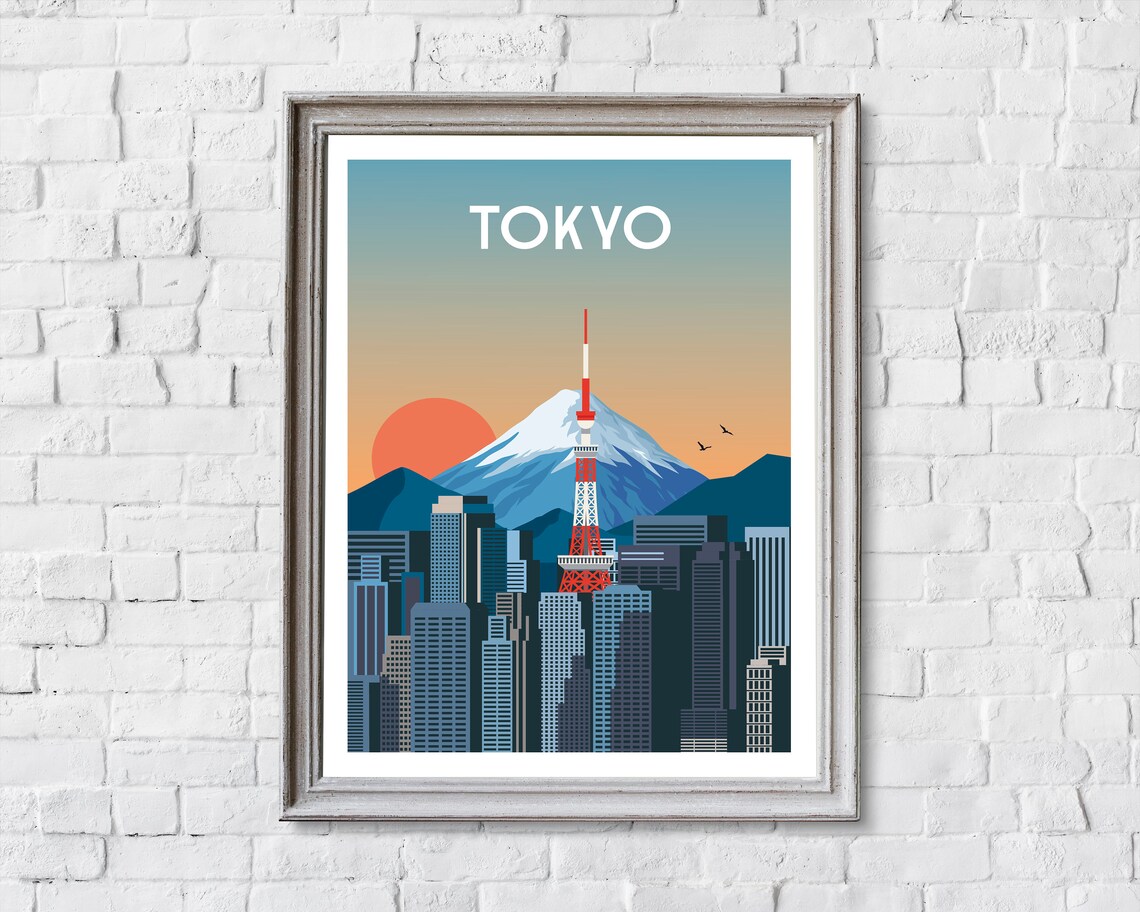 Tokyo Retro Travel Poster, Japan Wall Art Print - Image 2