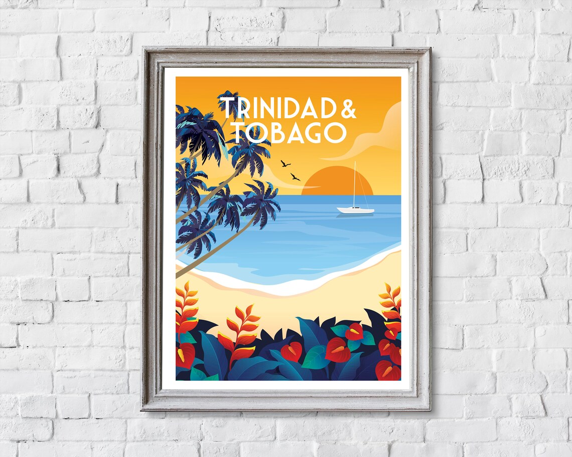 Trinidad and Tobago Travel Poster, Caribbean Print - Image 2