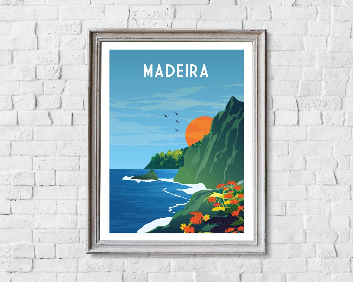 Madeira, Portugal Travel Poster, European Destination - Image 2