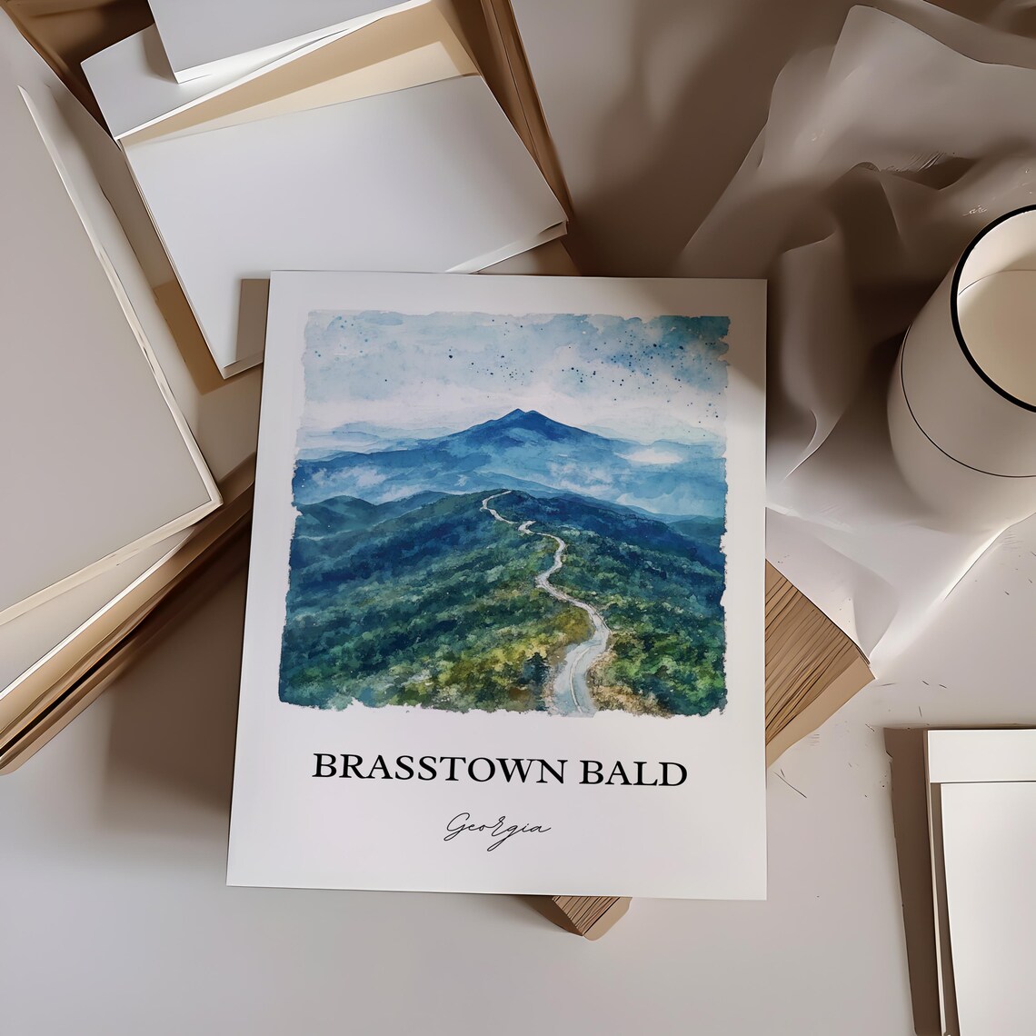 Brasstown Bald, Hiawassee Blue Ridge Travel Poster - Image 3