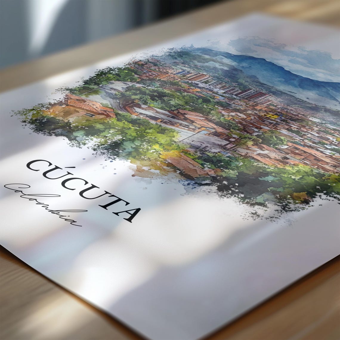 Ccuta Colombia Wall Art Print Watercolor Gift Travel Poster Housewarming - Image 2