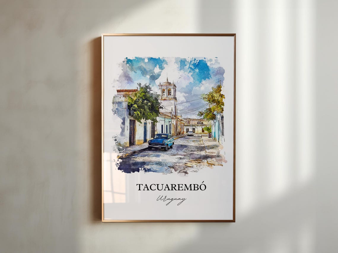 Tacuarembo Wall Art Uruguay Travel Print Watercolor Gift Poster Housewarming - Image 3