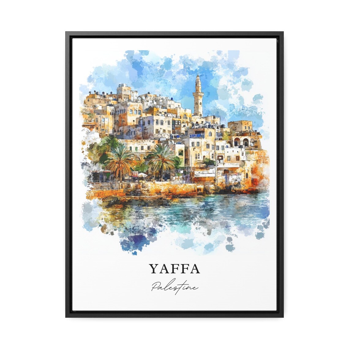 Yaffa, Palestine Watercolor Art Travel Poster - Image 2