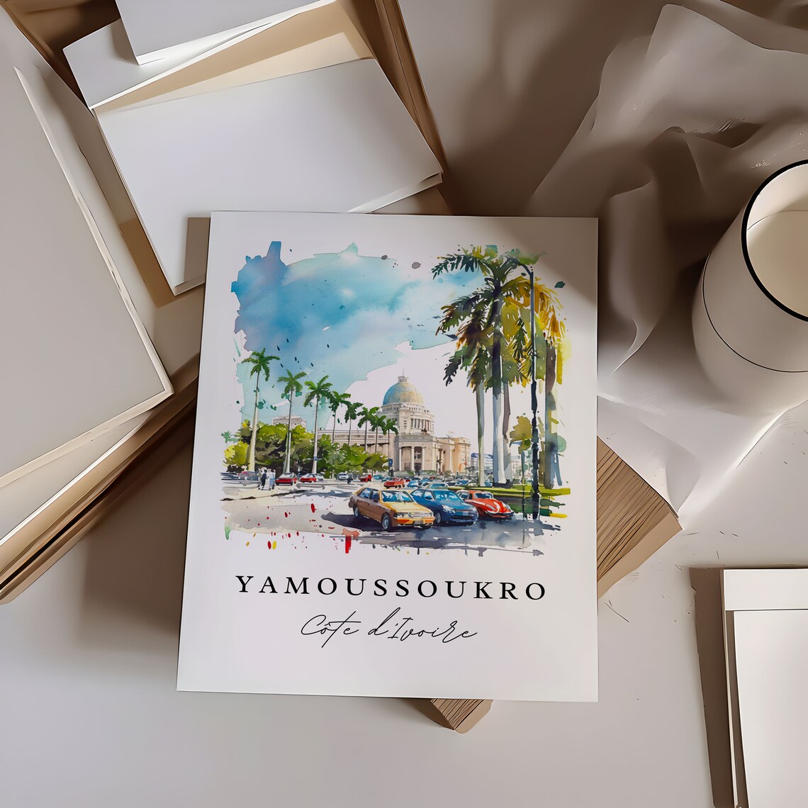 Yamoussoukro Ivory Coast Wall Art Print - Image 6