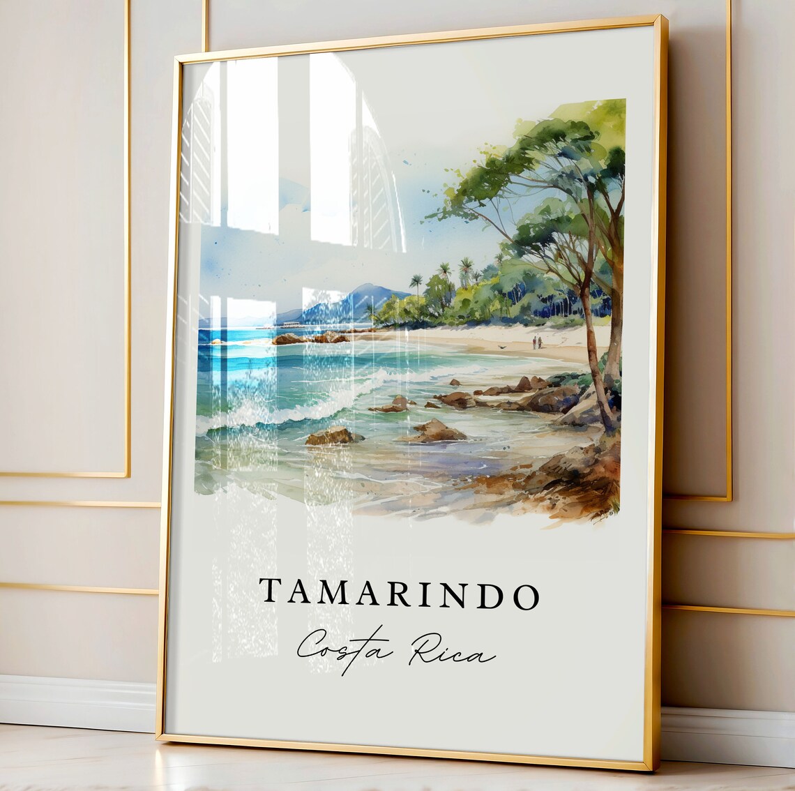 Tamarindo Traditional Travel Poster, Costa Rica - Image 4