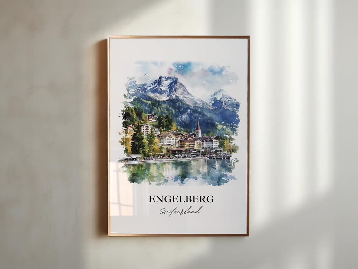 Engelberg Travel Poster, Switzerland Wall Art - Image 5