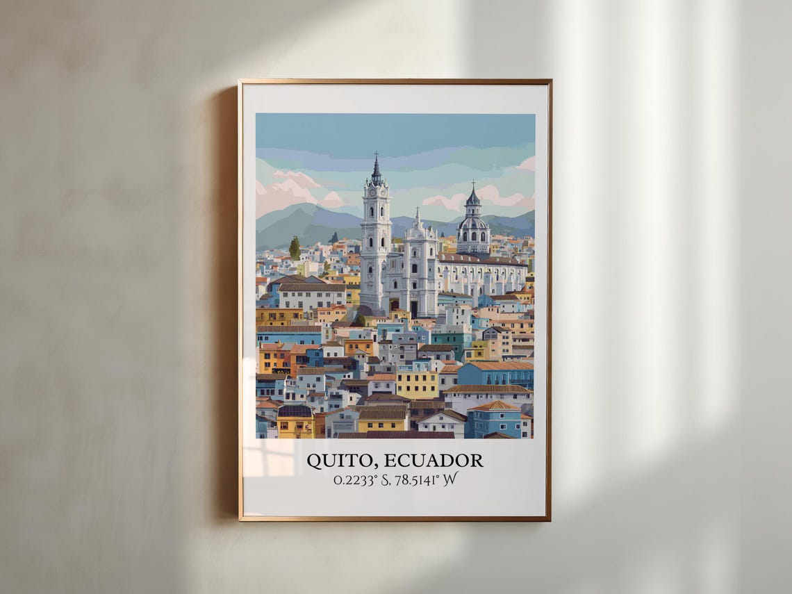 Quito Ecuador Art Retro Travel Home Decor Gift Prints Housewarming - Image 5